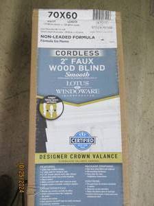 lot 49 image: 70 x 60 cordless 2 inch faux wood b...