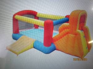 lot 106 image: Banzai Inflatable Double Slide Boun...