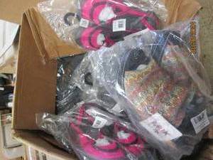 lot 122 image: big case of muk luk shoes...