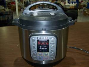lot 6 image: Instant Pot 8-Quart 7-in-1 Multi-Use Programmable Electric Pressure  Rice Cooker - Model IP-DUO80