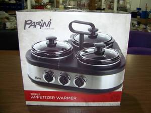 lot 7 image: Parini Cookware Triple Appetizer Warmer