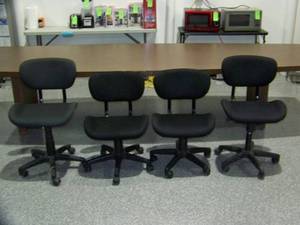 lot 16 image: Lot of Four (4) Ergonoically-Designed Adjustable Rolling Office Task Chairs
