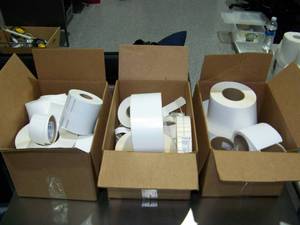 lot 50 image: 3 Boxes of Various Labels