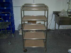 lot 123 image: 5-Tier Rolling  Mobile Metal Shelf  Shelving Unit