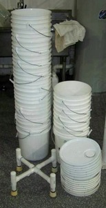 lot 133 image: Miscellaneous Lot of Buckets, Lids and Holder