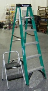 lot 144 image: 6 Werner Ladder and Short Step Ladder