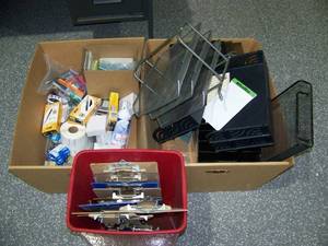 lot 160 image: Miscellaneous Lot of Office Organizers and Supplies
