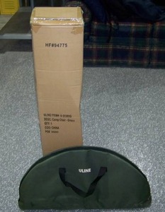 lot 166 image: ULine Camping Chair and Table