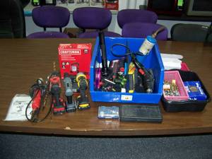 lot 170 image: Large LOT of Miscellaneous Tools, Drills, Work Lights and MORE
