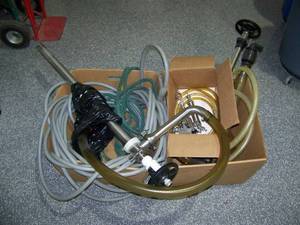 lot 183 image: Lutz Large Barrel Pumps & Miscellaneous Hoses