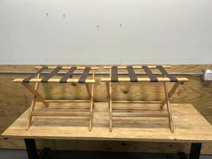 lot 79 image: Lot of 2- Foldable Luggage Racks