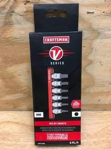 lot 91 image: Craftsman V Series Hex Bit Socket Set Model # CMMT17720V 1029244