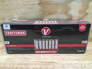 lot 92 image: Craftsman V Series 12 Drive Metric Deep Socket Set Model # CMMT17595V 10292418