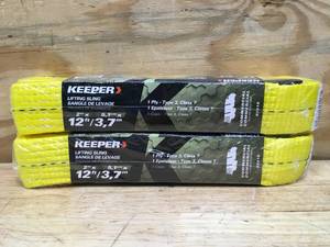 lot 55 image: Lot of 2 - Keeper 2 x 12 Lifting Sling Model # 02616