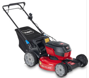 lot 3 image: Toro 60V 21 Lawn Mower With 4Ah Battery and Charger Model # 21323 (Retail $459)