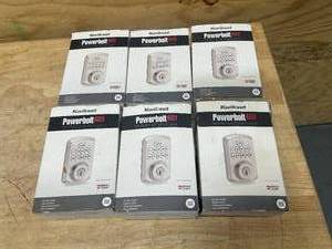 lot 74 image: KWIKSET Lot of 6- Powerbolt 250 Electronic Keypad Locks