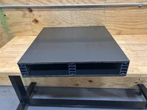 lot 116 image: Jifram Stackable Closed Deck Pallet, Plastic, 2-Way, 24 x 24, 1500 Lb Stat Cap, Gray, Black