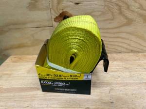 lot 149 image: SMARTSTRAPS 4 in. x 30 ft. 5,000 lbs. Working Load Limit Load Binder Winch Strap