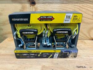 lot 150 image: SMARTSTRAPS 20 Commercial Ratchet Tie Downs (2 Pack)