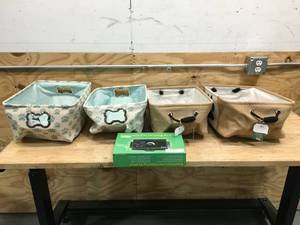 lot 134 image: Electronic Pet Fencing System and Storage Bins for Pets