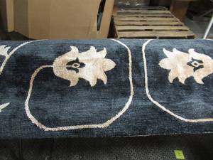 lot 72 image: Livingston Home Tahara Area Rug - Black Tan - 7x10 - Vines