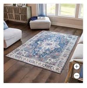 lot 44 image: Wyatt & Ash Washable Area Rug-5 ft. 3 in. x 7 ft. 5 in. - GreyGreen