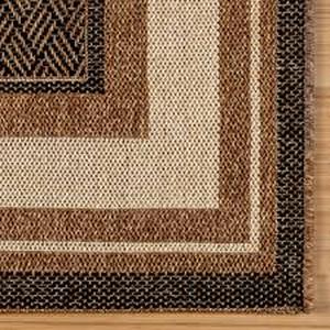lot 54 image: Ravenna IndoorOutdoor Rug-Tyle Chestnut Sand Black - 7 ft. 10 in. x 10 ft
