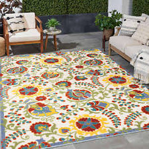 lot 68 image: Nourison Veranda IndoorOutdoor Area Rug, Palladian-9 ft. 6 in. x 13 ft