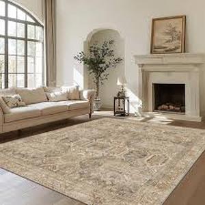 lot 58 image: Peighton Area Rug Collection, Tan-7 ft. 10 in. x 10 ft.