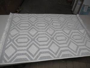 lot 2 image: Off the Loom Accent Rug - 30 x 45 - Isla White
