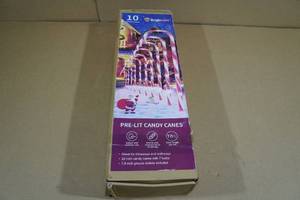 lot 2 image: Brighttown 10-Pack Pre-Lit Candy Canes