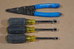 lot 166 image: Klein Tools Nut Drivers and Wire Stripper