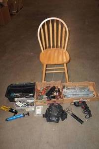 lot 193 image: Assorted Tools with Chair
