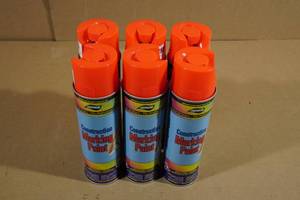 lot 236 image: 6 Cans of Construction Marking Spray Paint