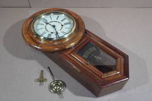 lot 252 image: Vintage Regulator Wall Clock