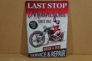 lot 300 image: Metal Motorcycle Sign