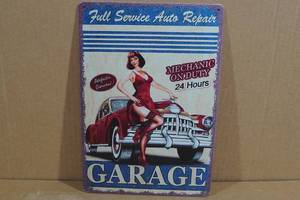 lot 301 image: Metal Garage Sign
