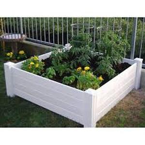 Lot of Vigoro 4 ft. x 4 ft. x 15 in. White Vinyl Raised Garden Bed Customer Returns See Pictures