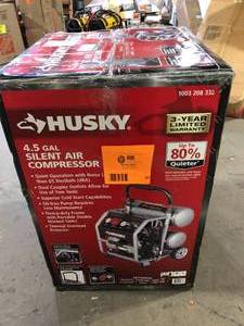 Husky 4.5 Gal. 175 PSI Portable Electric Quiet Air Compressor Used Good  Customer Returns See Pictures