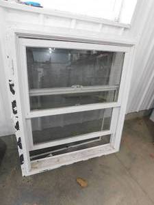 lot 52 image: White Vinyl Single Hung Window - 36 x 42