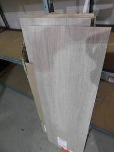lot 59 image: (3) Rubbermaid Organic Ash Laminated Wood Shelf 12 in. D x 36 in. L