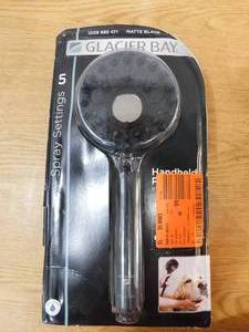 lot 75 image: Glacier Bay 5-Spray 4.3 in. Pet Shower Single Handheld Wall Mount Handheld Shower Head 1.8 GPM in Black