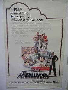 lot 6 image: VINTAGE ORIGINAL 1975 THE McCULLOCHS MOVIE THEATRE ADVERTISING POSTER #75 of 100 MADE - RARE - FANTASTIC ORIGINAL PIECE - APPROX 40 By 60 - SEE PICTURES