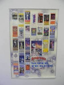 lot 38 image: VINTAGE ORIGINAL 1991 SUPER BOWL TICKETS SEAGRAMS COOLERS POSTER - RARE - GREAT ORIGINAL PIECE - APPROX 24 By 36 - SEE PICTURES