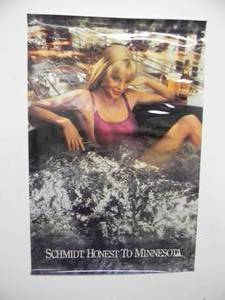 lot 57 image: VINTAGE RARE Original HONEST TO MINNESOTA SCHMIDT 45 BEER ADVERTISING POSTER - GREAT PIECE - APPROX 24 By 36 - SEE PICTURES