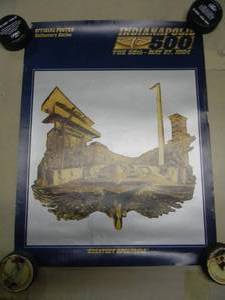 lot 63 image: ORIGINAL VINTAGE 1984 INDIANAPOLIS 500 OFFICIAL ADVERTISING RACE SIGN POSTER - FANTASTIC PIECE - APPROX 16.5 By 21.5 - SEE PICTURES