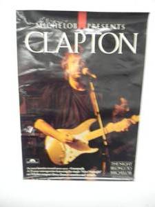 lot 73 image: VINTAGE 1987 ORIGINAL ERIC CLAPTON  MICHELOB PRESENTS ADVERTISING POSTER - GREAT PIECE - APPROX 20 By 28 - SEE PICTURES