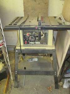 Pro-Tech 10in table saw with stand...