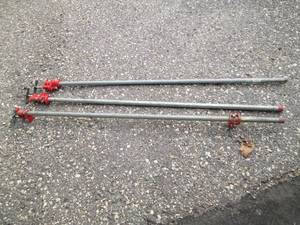3- 5ft pipe clamps...