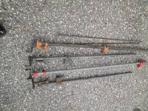 Lot of 4 and 5 foot pipe clamps...
